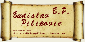 Budislav Pilipović vizit kartica